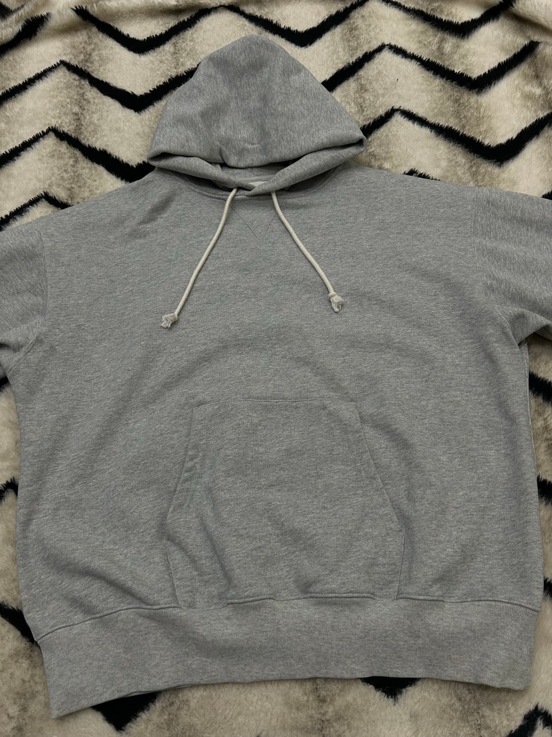 [XL]아웃스탠딩 리버스 헤비 후드/그레이 상품이미지2