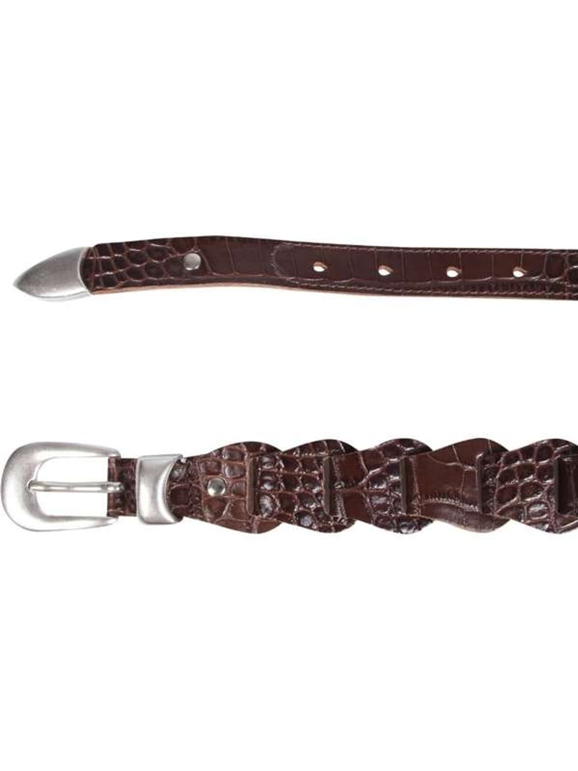 Our Legacy 실버 캡 크로커 이펙트 레더벨트 90 상품이미지1