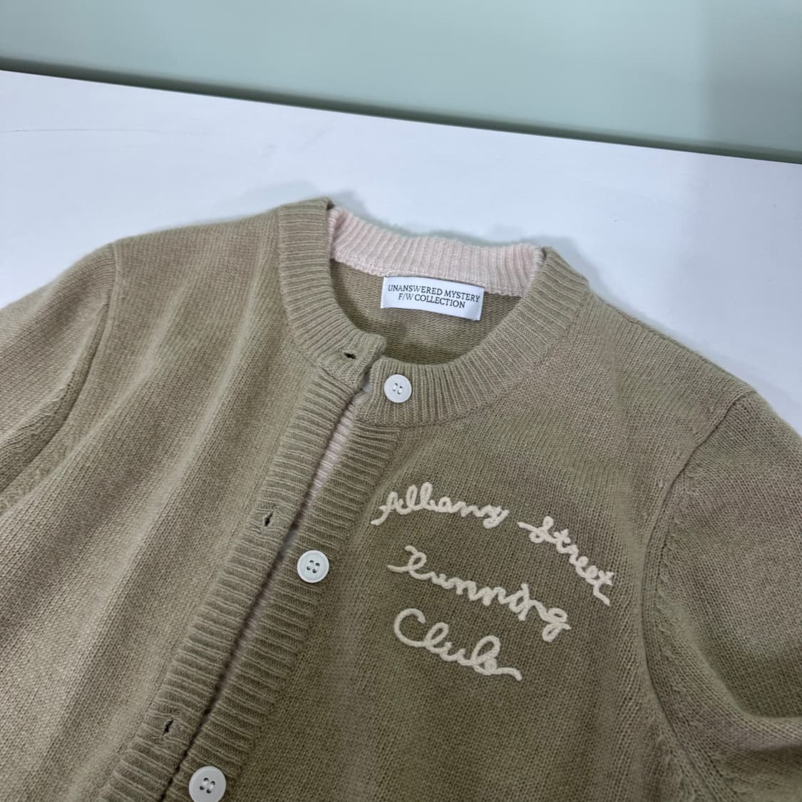 우먼M 언앤써드미스테리 베이지 레이어드 가디건 상품이미지4