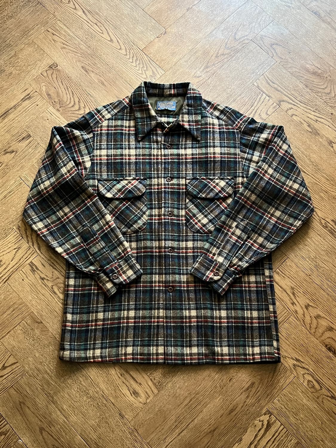 [M]펜들턴 Made in USA 퓨어 버진 울 타탄체크 셔츠 상품이미지1