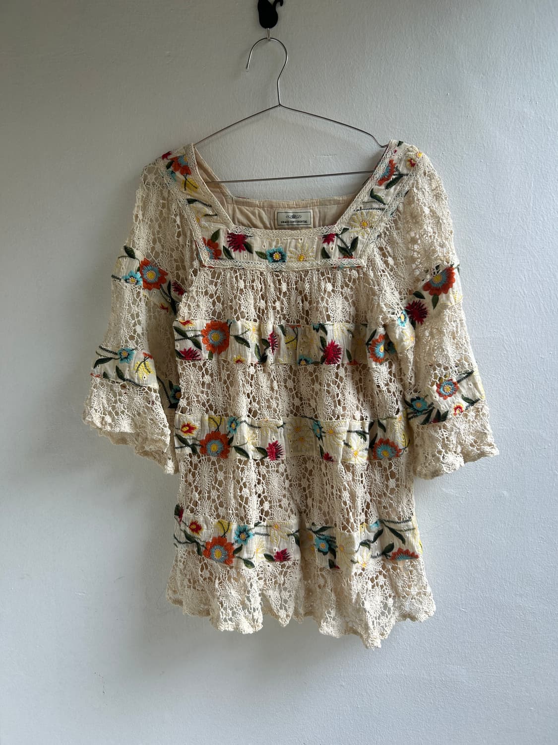 자수 크로쉐 블라우스  상품이미지1