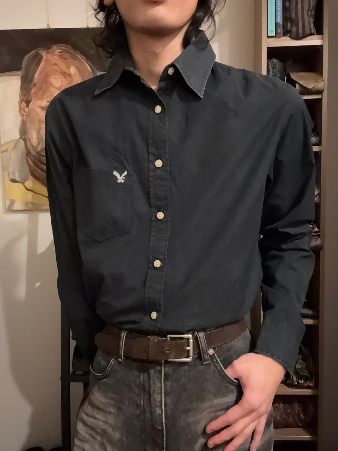 아메리칸이글 네이비 셔츠 상품이미지4