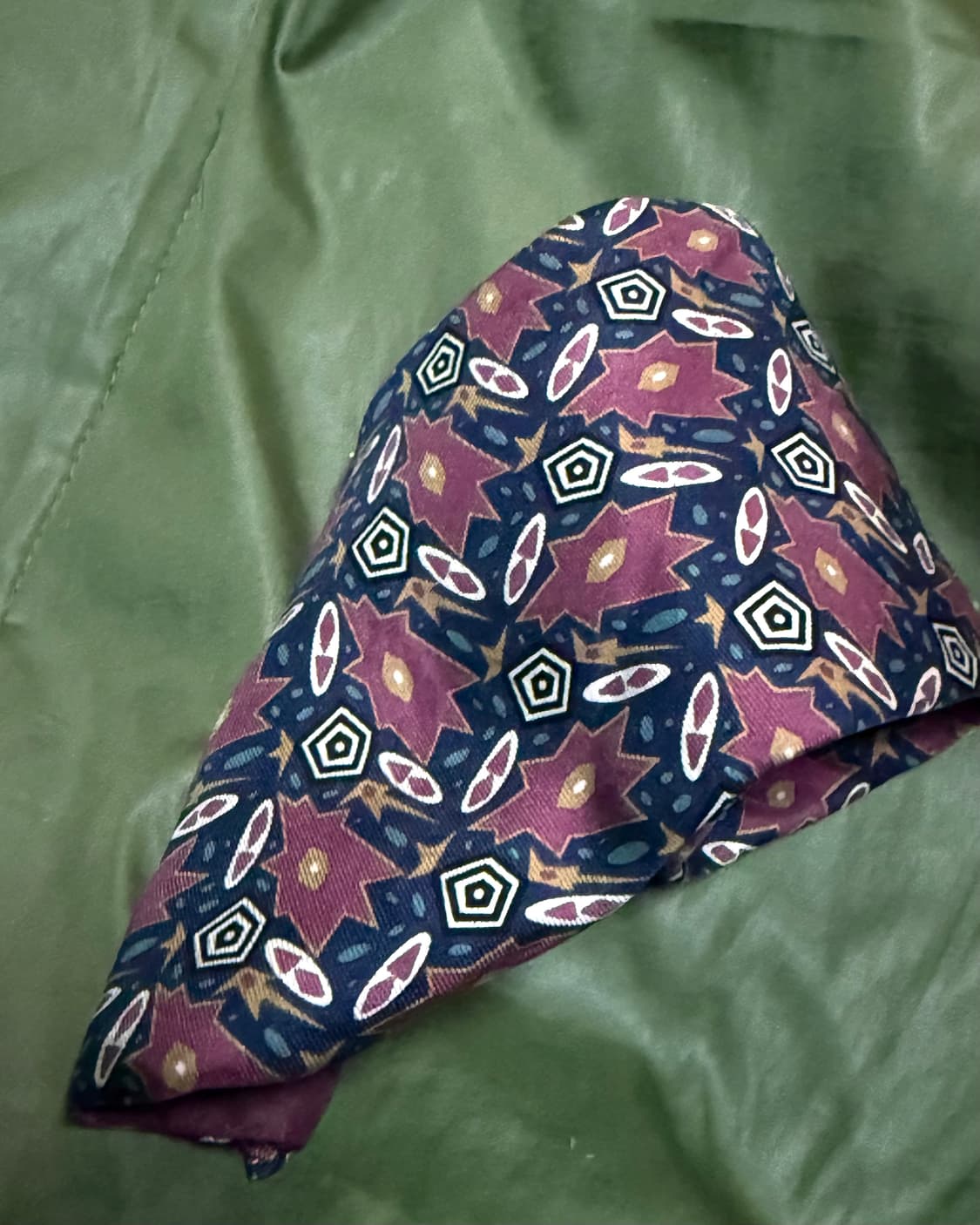 90‘s 크리스찬 디올 지오매트릭 패턴 실크 타이 상품이미지3