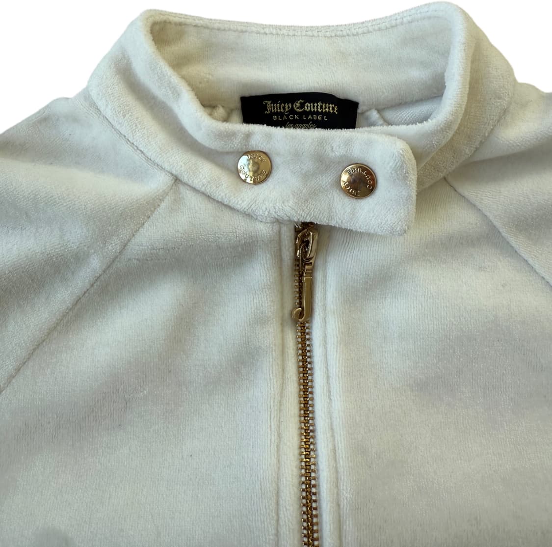 쥬시꾸뛰르 블랙라벨 테리 화이트 집업 갸루템 상품이미지3