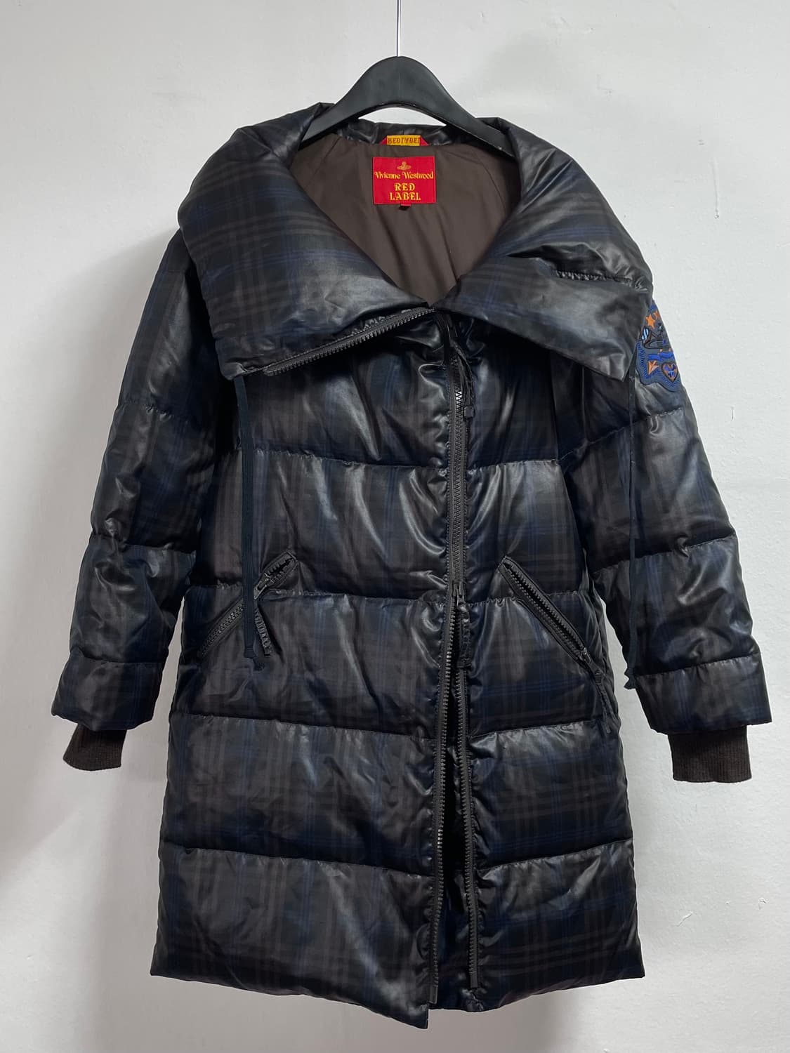 비비안웨스트우드 레드라벨 체크 다운 패딩 (on.336)  상품이미지1