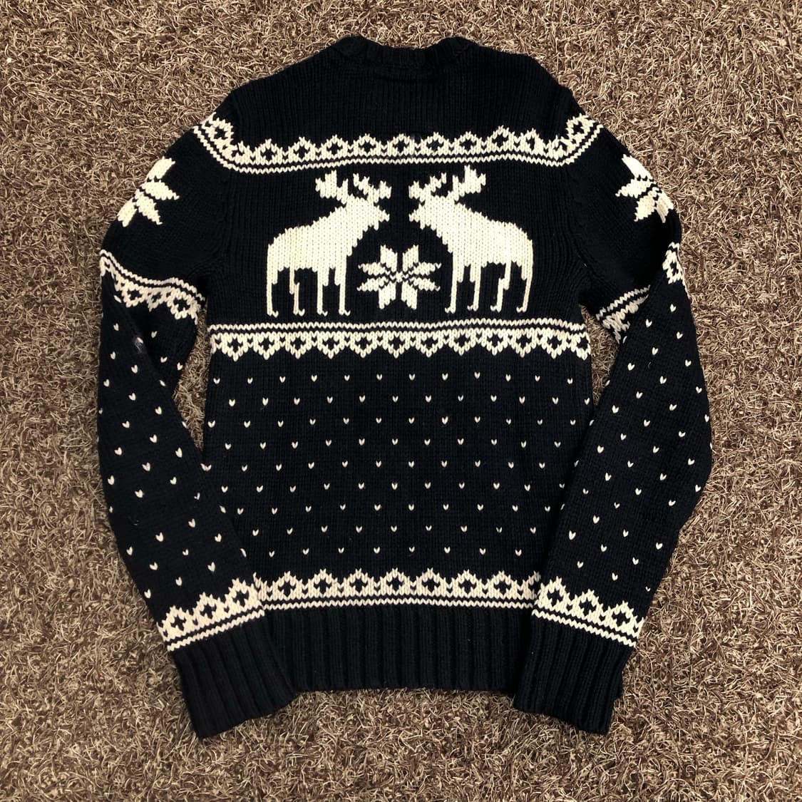 아베크롬비 노르딕 코위찬 하트 패턴 니트 상품이미지4