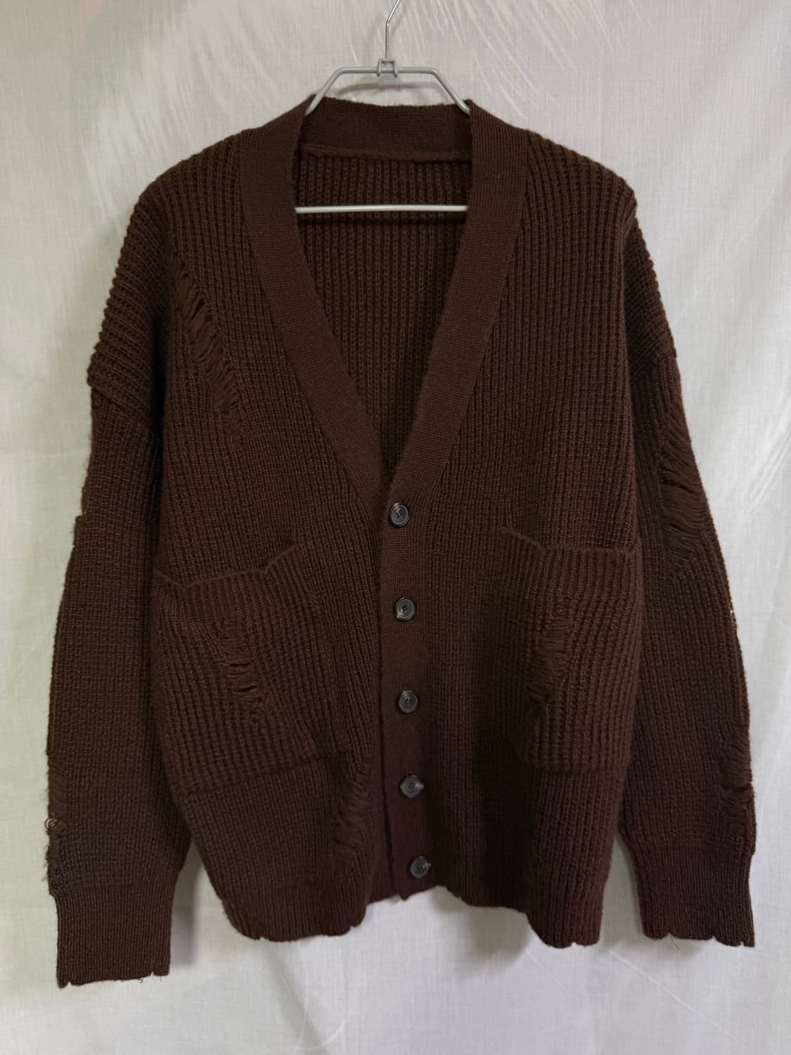 디스트로이드 브라운 스마일 가디건 상품이미지1