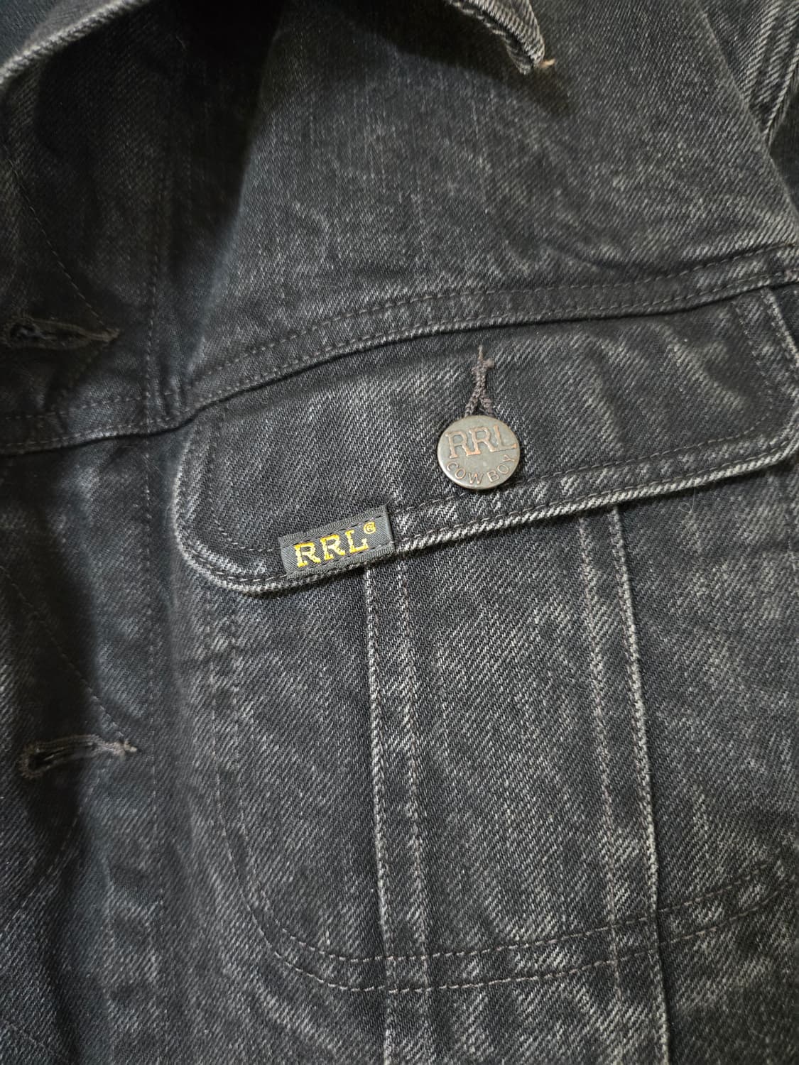 RRL 더블알엘 lot271 블랙 데님 트러커 자켓 상품이미지3