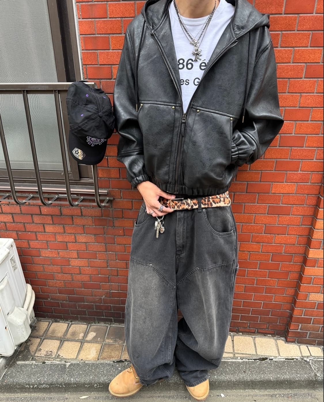 자라  후드 레더 가죽자켓 상품이미지2