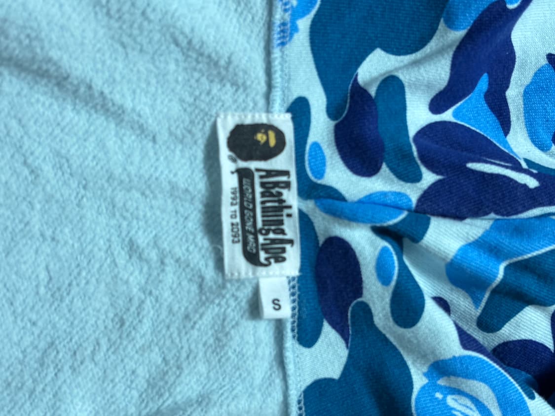 베이프 ABC 카모 세컨드 에이프 풀 집 후드 블루 s사이즈 급처 상품이미지5