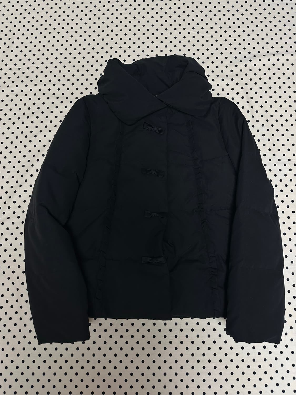 jpn 미니멈 MINIMUM 블랙 디테일 버튼 다운패딩  상품이미지2