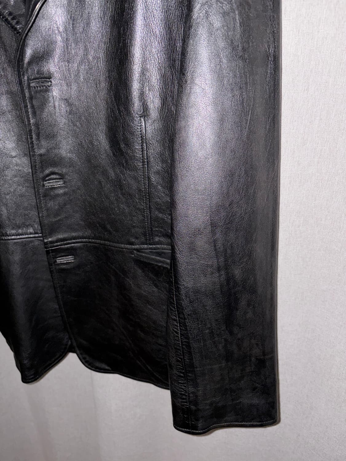 ZARA Leather Jacket – Black (L) 상품이미지3