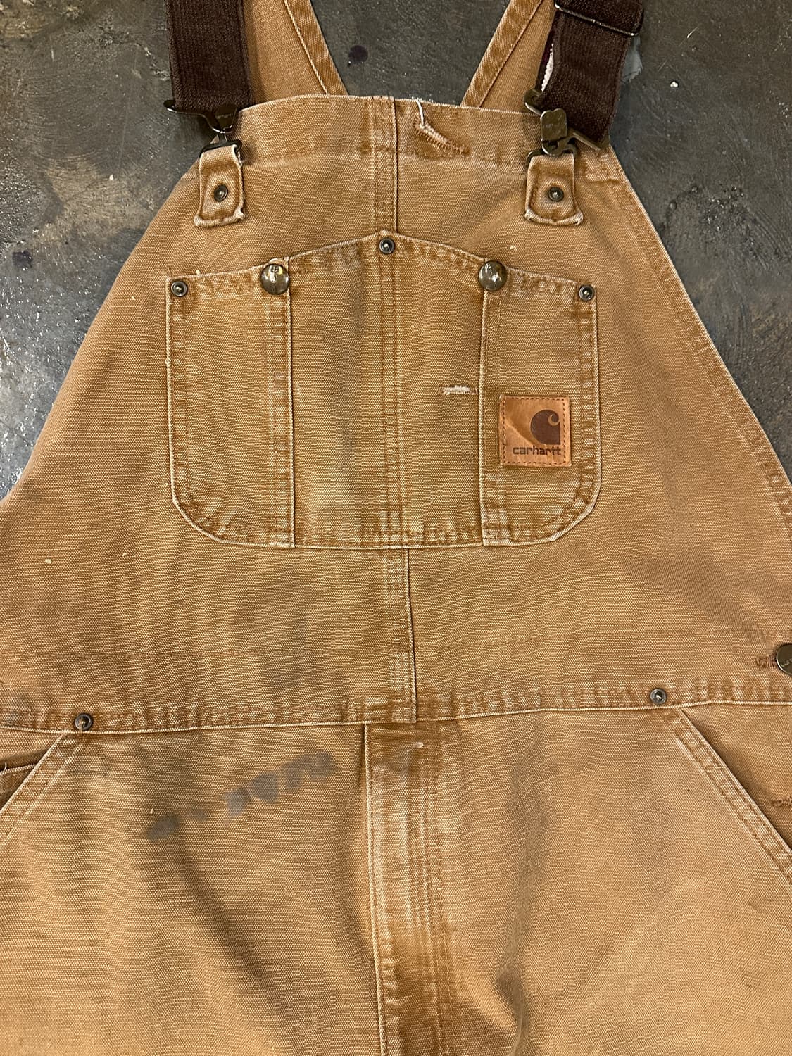 빈티지 칼하트 워크웨어 더블니 오버올 상품이미지3