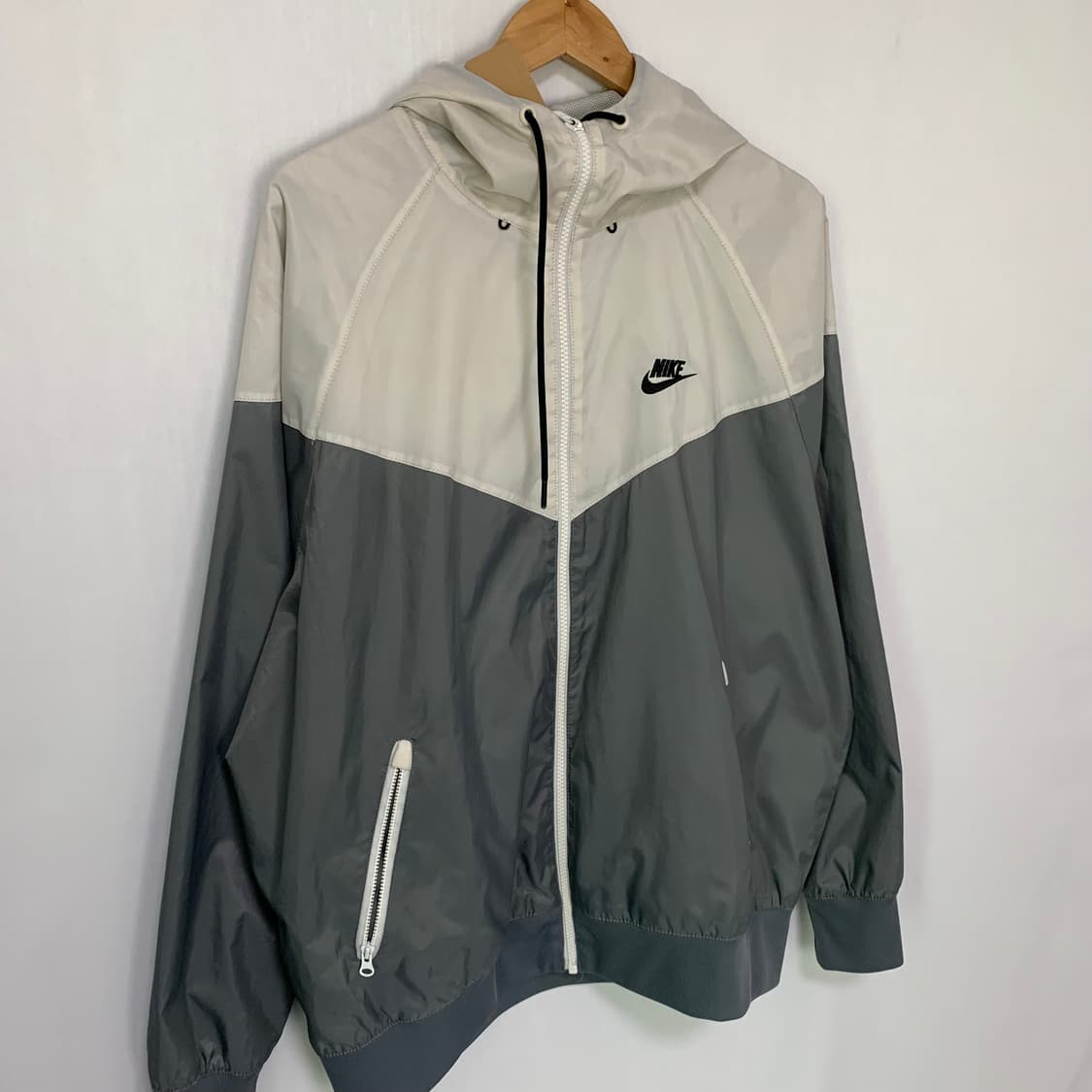 나이키 윈드러너 후드 바람막이 민트 그레이 빈티지 루즈핏 XL 남녀공용 상품이미지4
