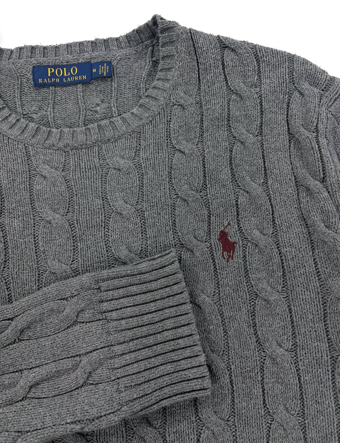 폴로 랄프로렌 그레이 꽈배기 니트   상품이미지2