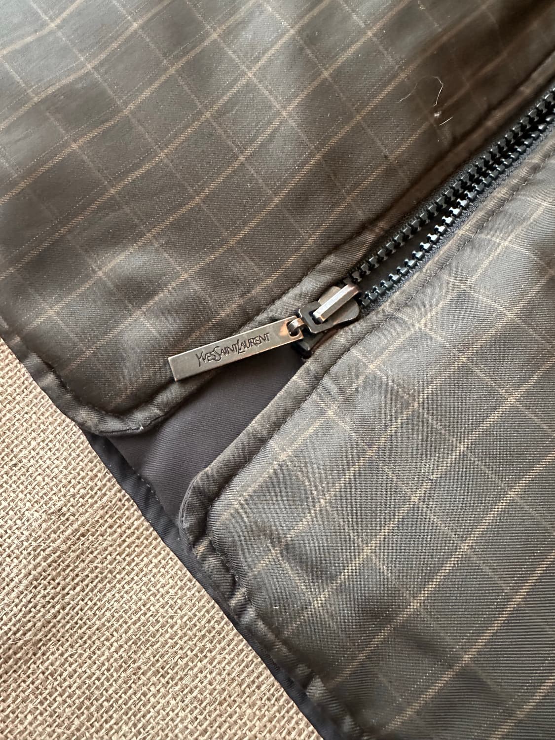 생로랑 남성 리버시블 체크 조끼 영면 100 상품이미지7