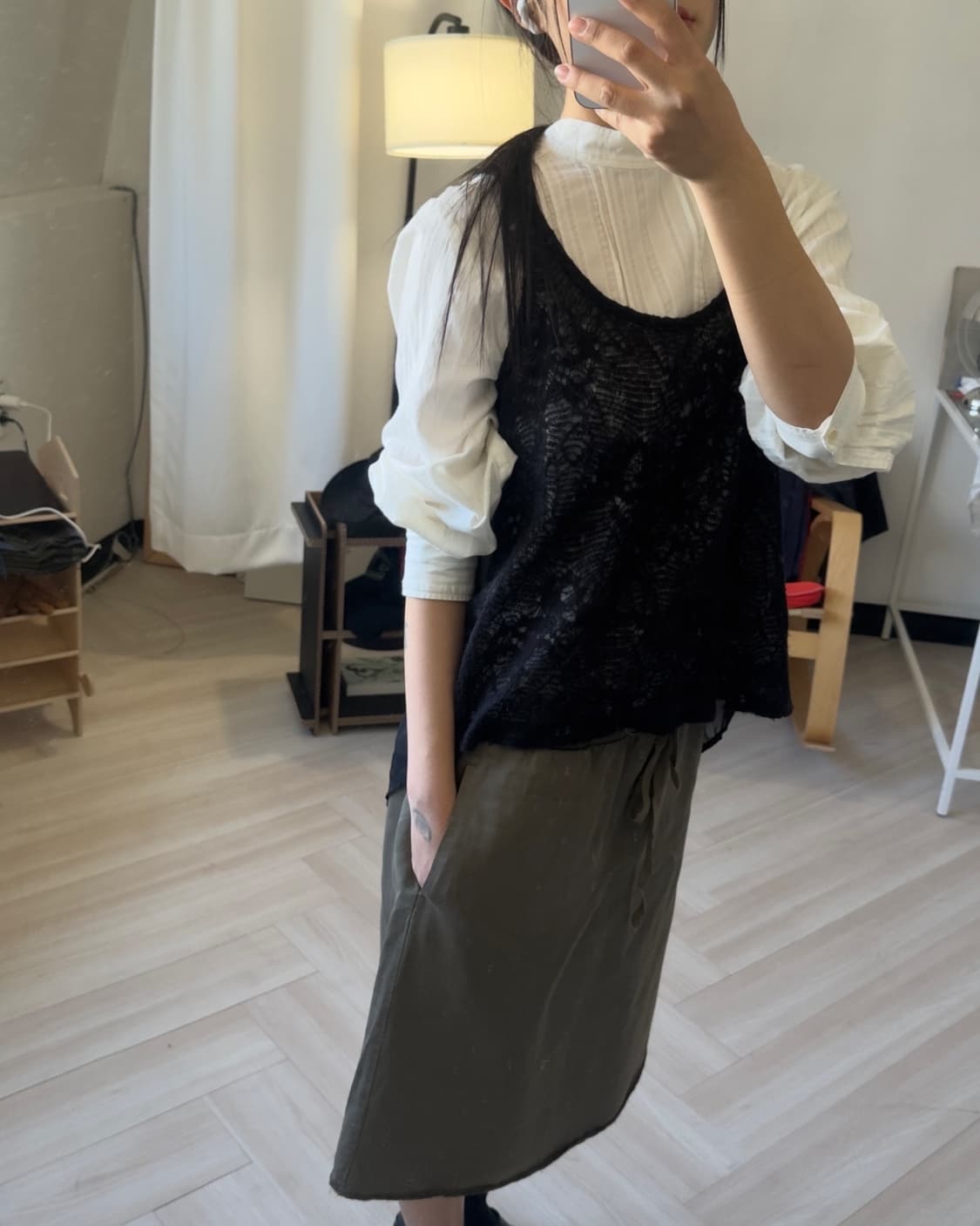 [Forever 21] Lace & Chiffon Ruffle Tank  상품이미지7