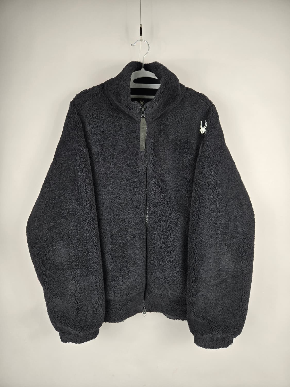 [무료배송]스파이더 105 XL 남성 셜파 플리스 집업 자켓 블랙 상품이미지1