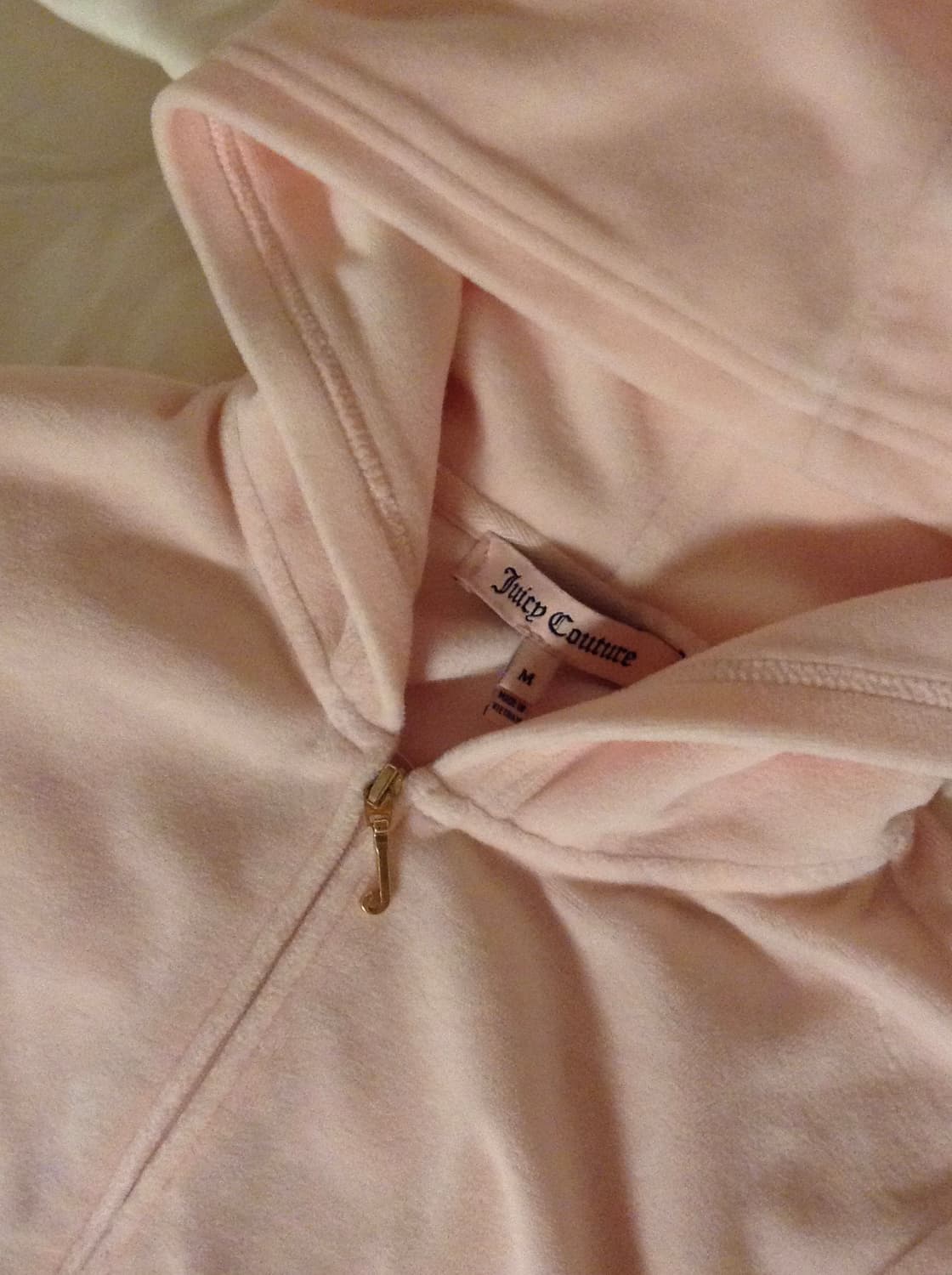 Juicy Couture 쥬시꾸뛰르 핑크 벨루어 후드집업 상품이미지3