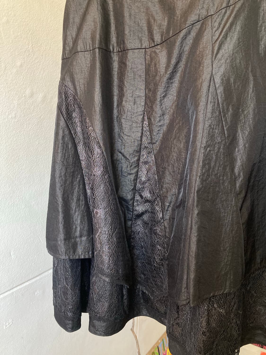 y2k 퍼프 레이스 미디 스커트 상품이미지5