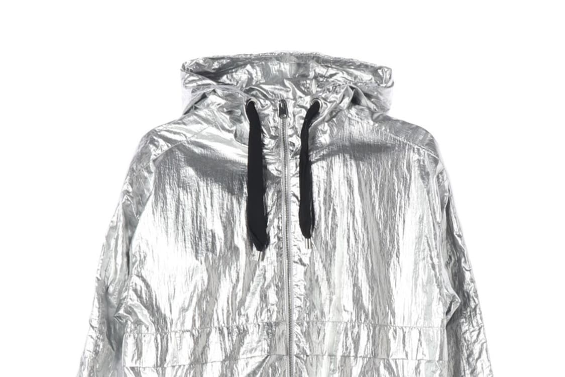 MAJE 실버 메탈릭 후드 바람막이 자켓 36 상품이미지3