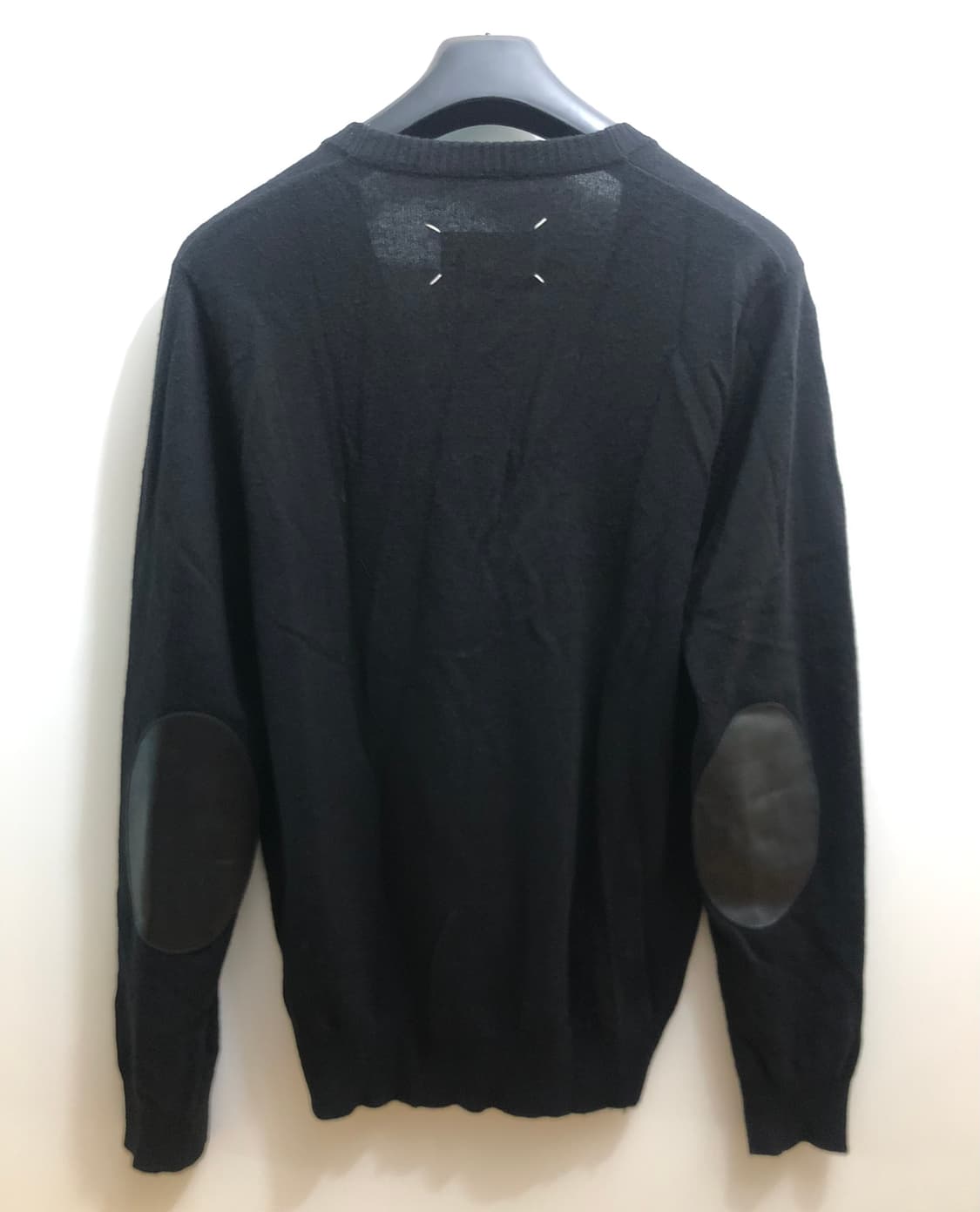 [M] 마르지엘라 엘보우 패치 가디건 블랙 상품이미지2