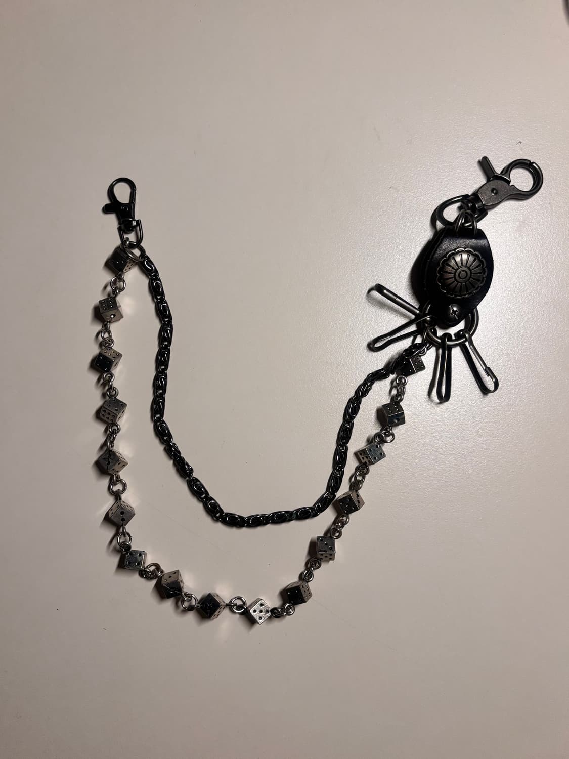 Vintage Dice Layered Chain Keyring 상품이미지3