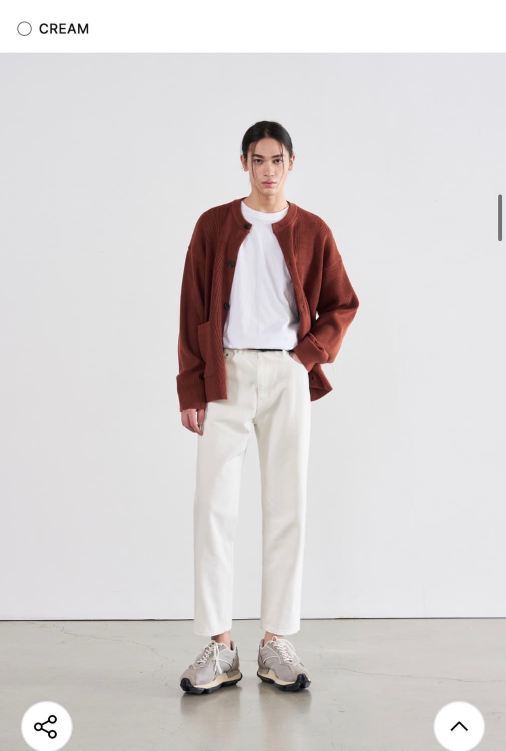 (새상품)(L) 아워데이즈 스트레이트 크롭 데님 팬츠 [CREAM] 상품이미지3