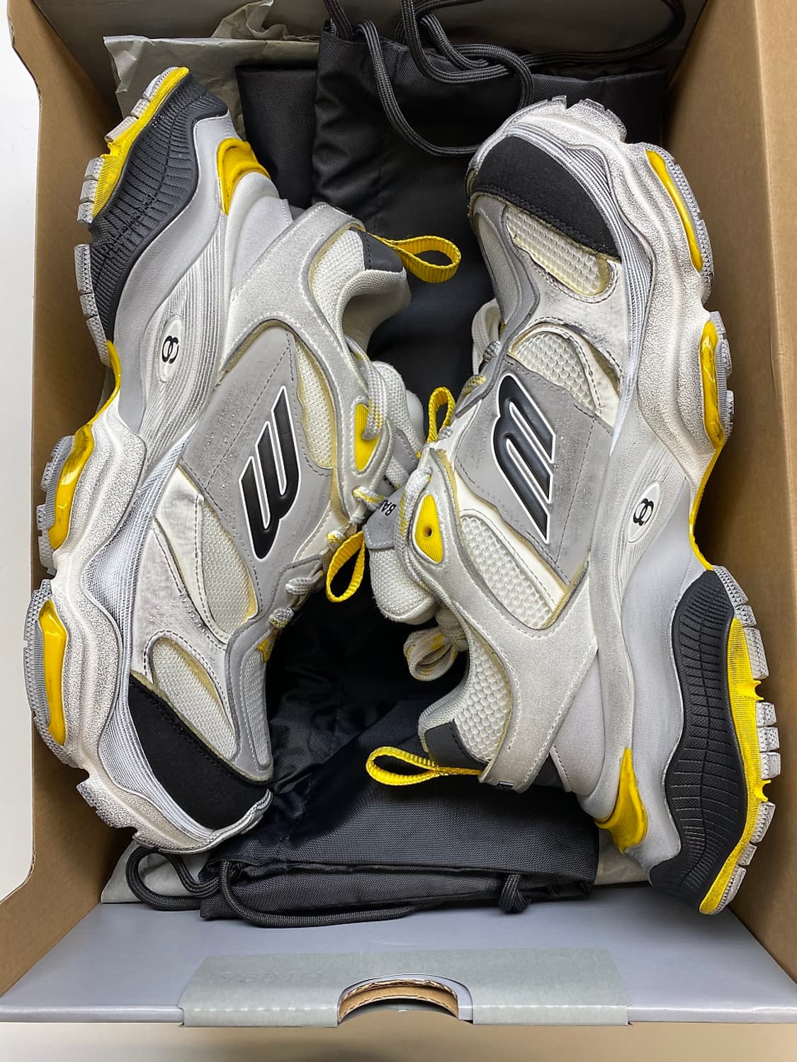 (44) 발렌시아가 카고 스니커즈 그레이 블랙 옐로우 상품이미지1