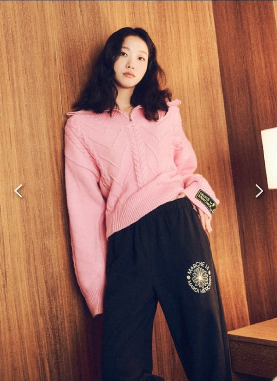 마르디 메크르디 캐시미어 울 혼방 하프집업 숏 니트 Free 상품이미지2