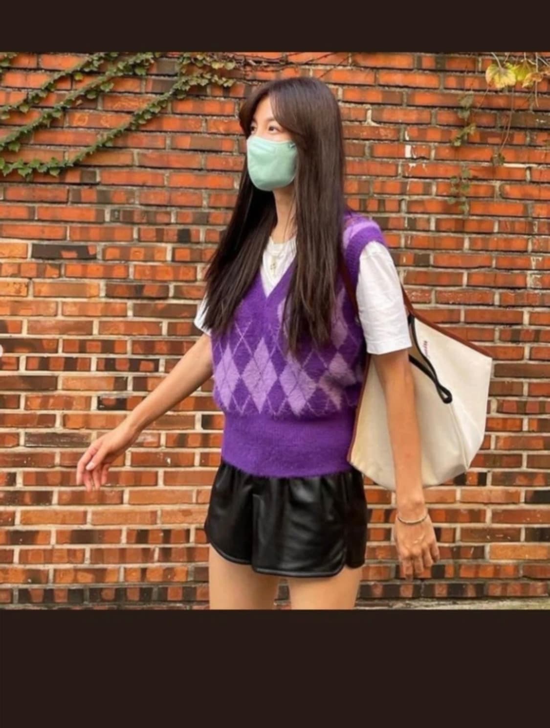 보카바카 소피 아가일 니트 브라운, 퍼플 상품이미지3