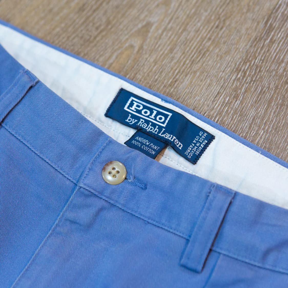 90s 폴로 랄프로렌 투턱 치노 팬츠 블루 상품이미지7