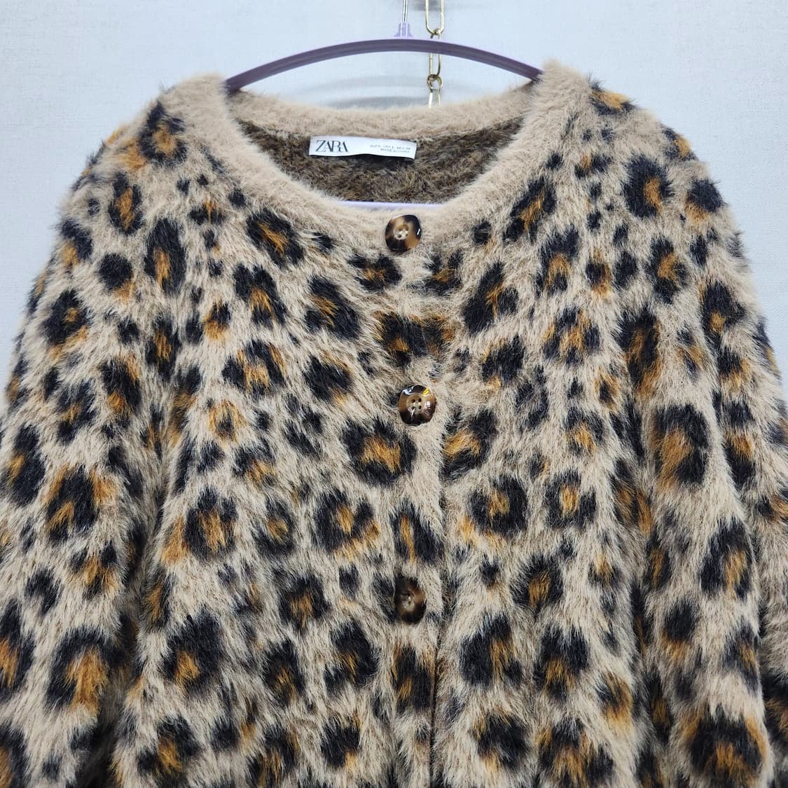 자라 Zara 호피 레오파드 패턴 가디건 L(L) 상품이미지2
