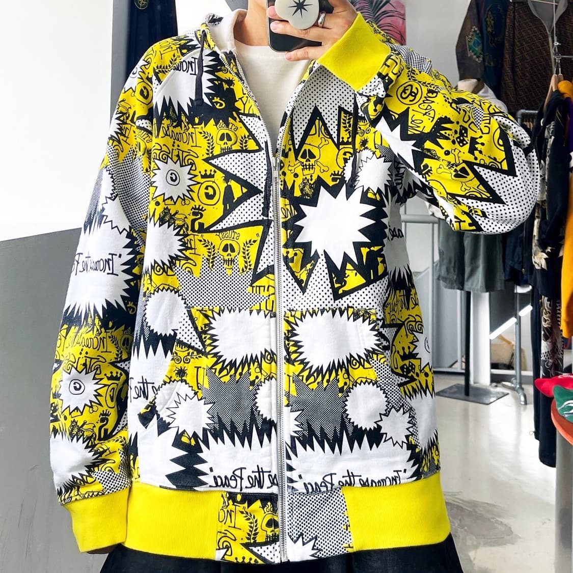 스투시 2008 카툰 모노그램 후드 집업 상품이미지1