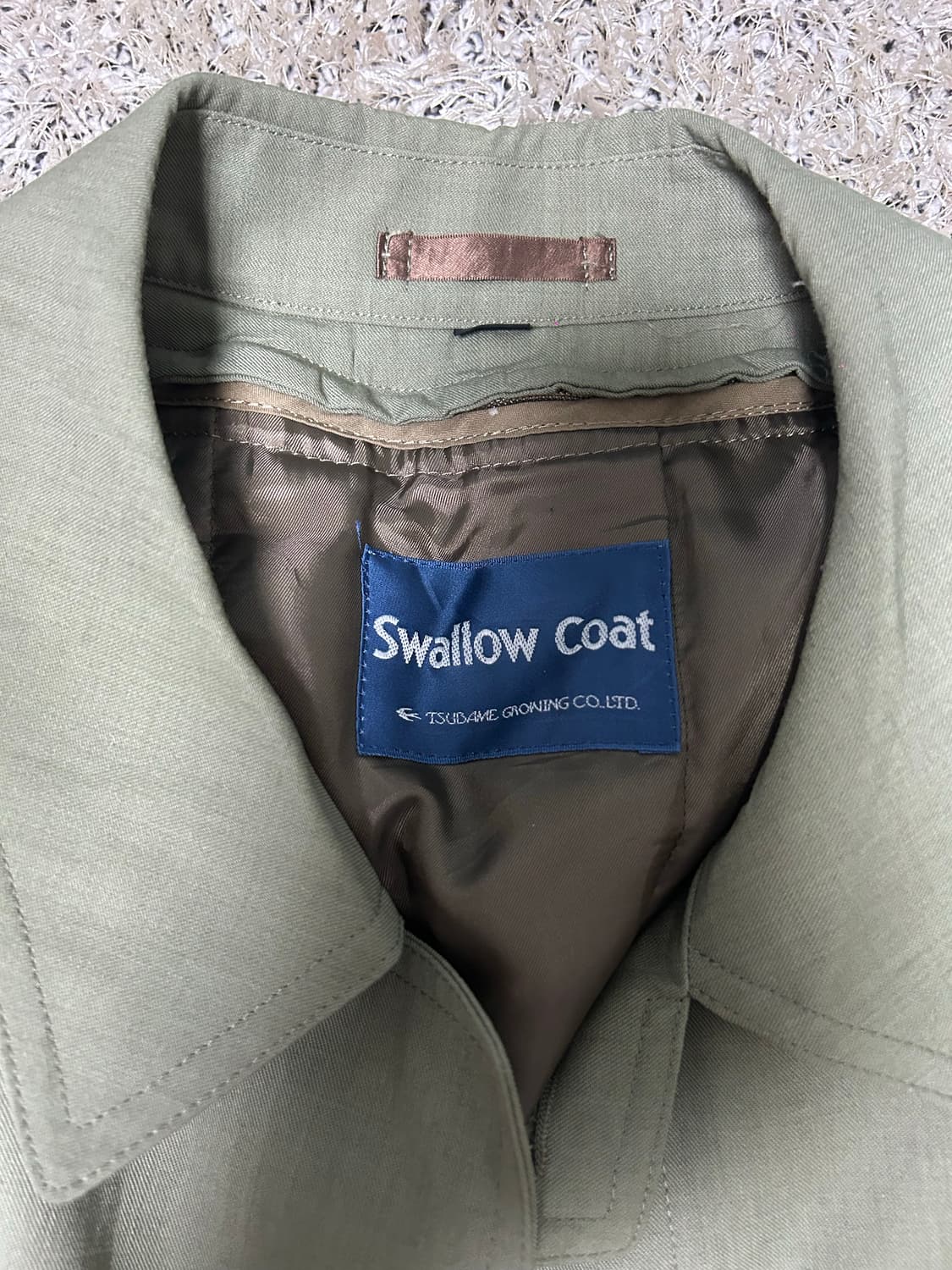 일제 카키색 트랜치코트 사이즈 105~110 상품이미지2