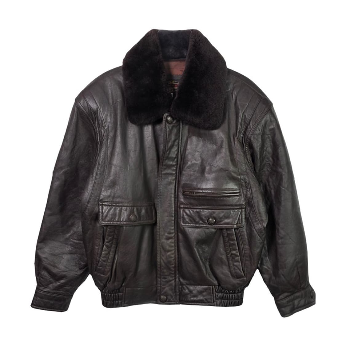 MIND 양가죽 퍼카라 가죽점퍼 S 상품이미지1