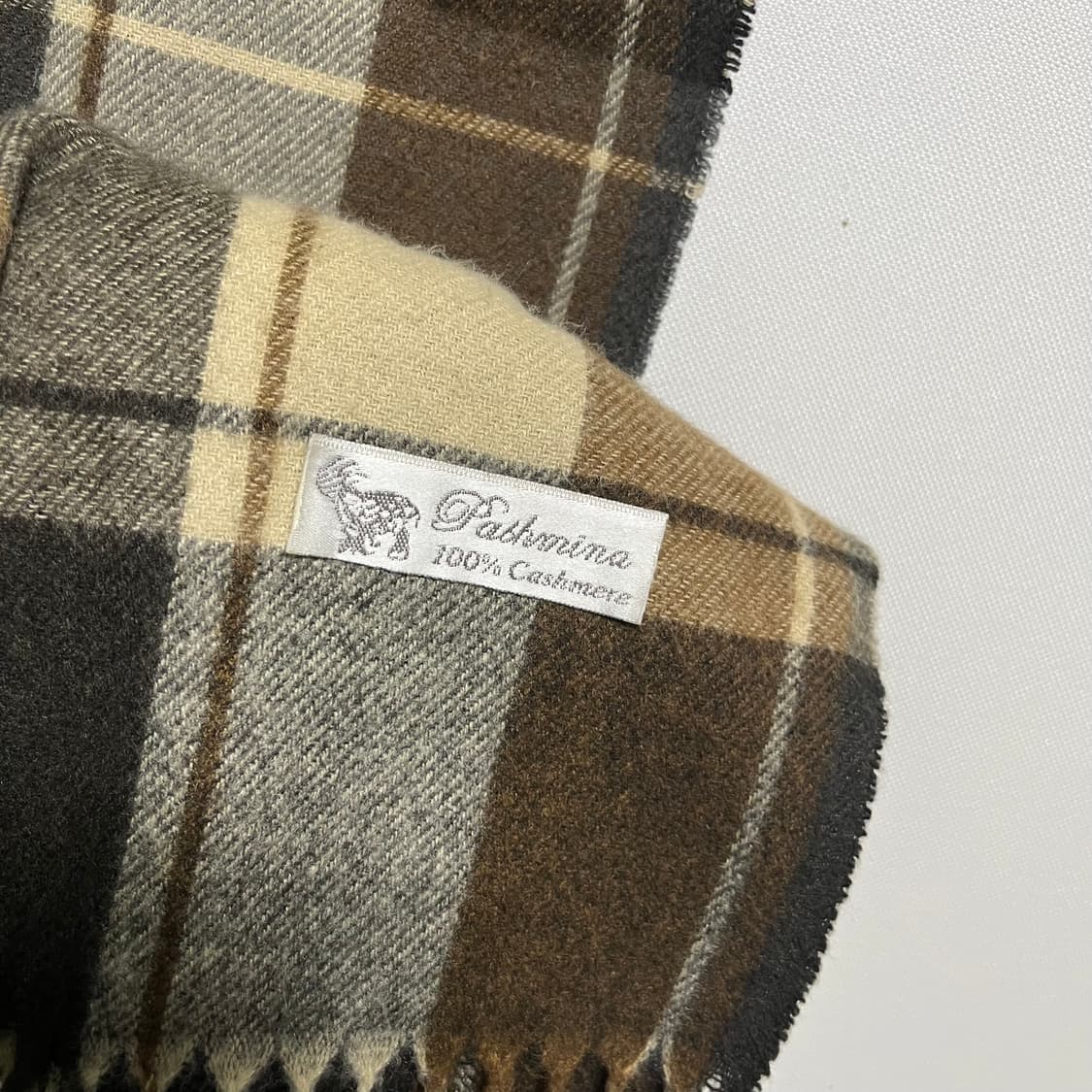 파시미나 100프로 캐시미어 체크 머플러 상품이미지1