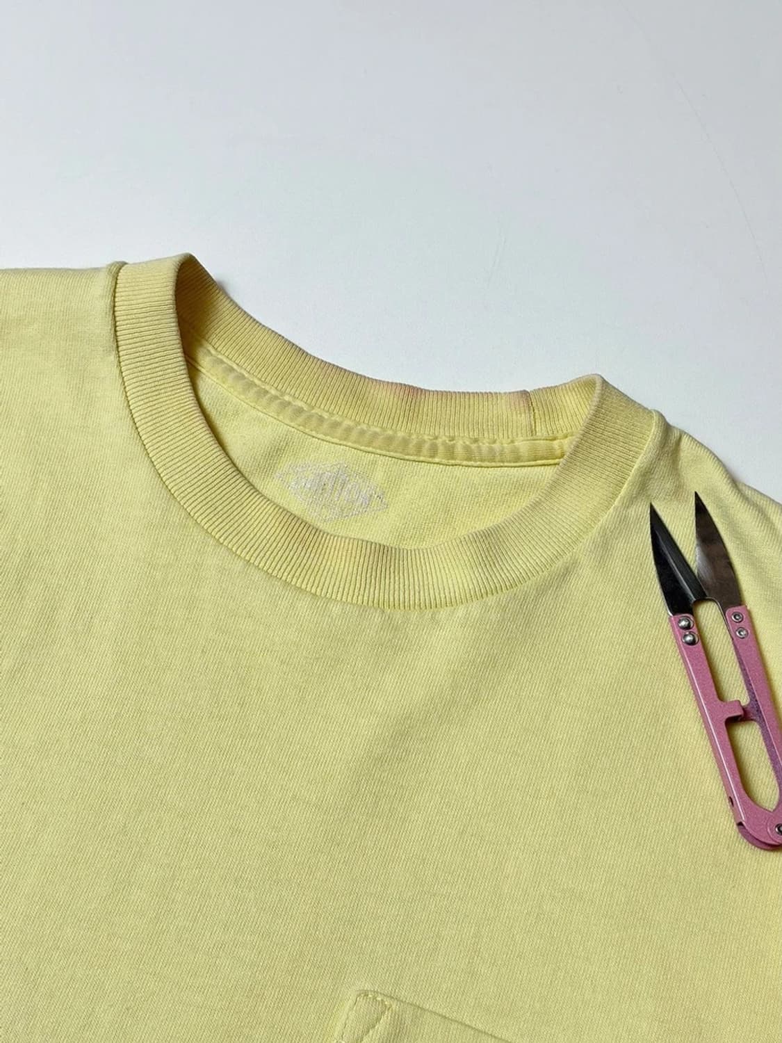 단톤 22ss 플레인 숏슬리브 포켓 티셔츠 레몬 PN8592 상품이미지4