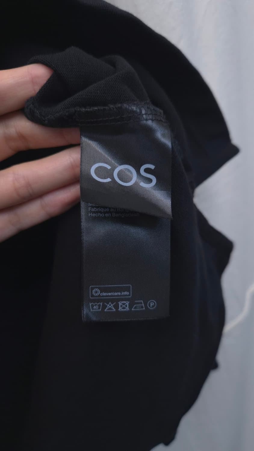 COS 긴팔 오버핏 카라티 블랙 상품이미지4