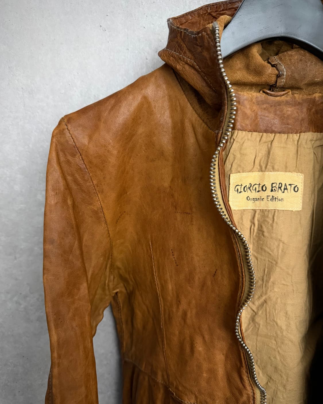 Giorgio Brato leather hooded jacket 상품이미지3
