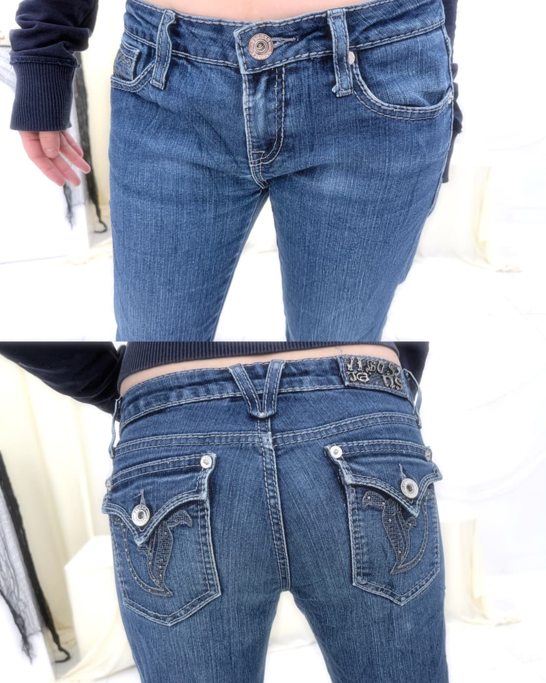 빈티지 로우라이즈 부츠컷 데님 상품이미지3