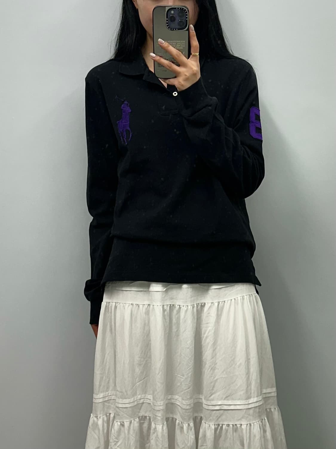 폴로 랄프로렌 빅포니 블랙 긴팔 카라 티셔츠 상품이미지1