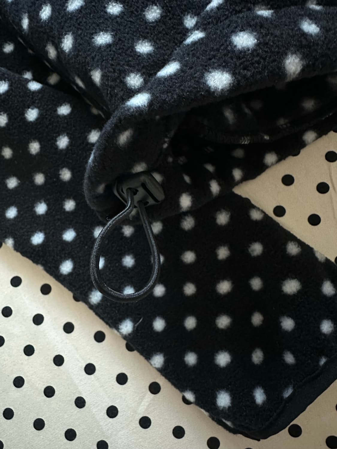 YUE 도트 플리스 후드집업 상품이미지4