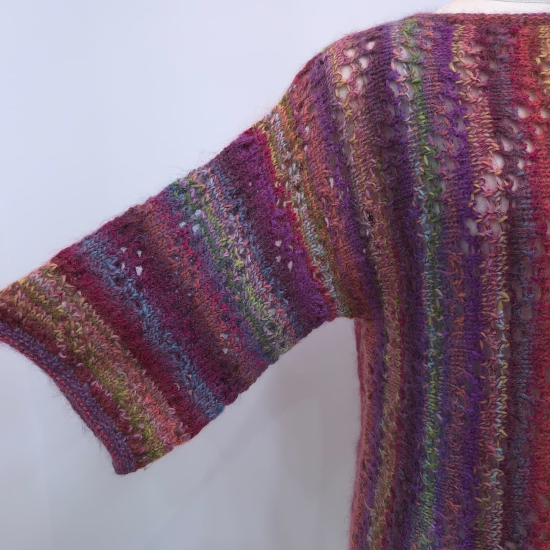 모헤어 멀티컬러 뜨개 롱니트 상품이미지6