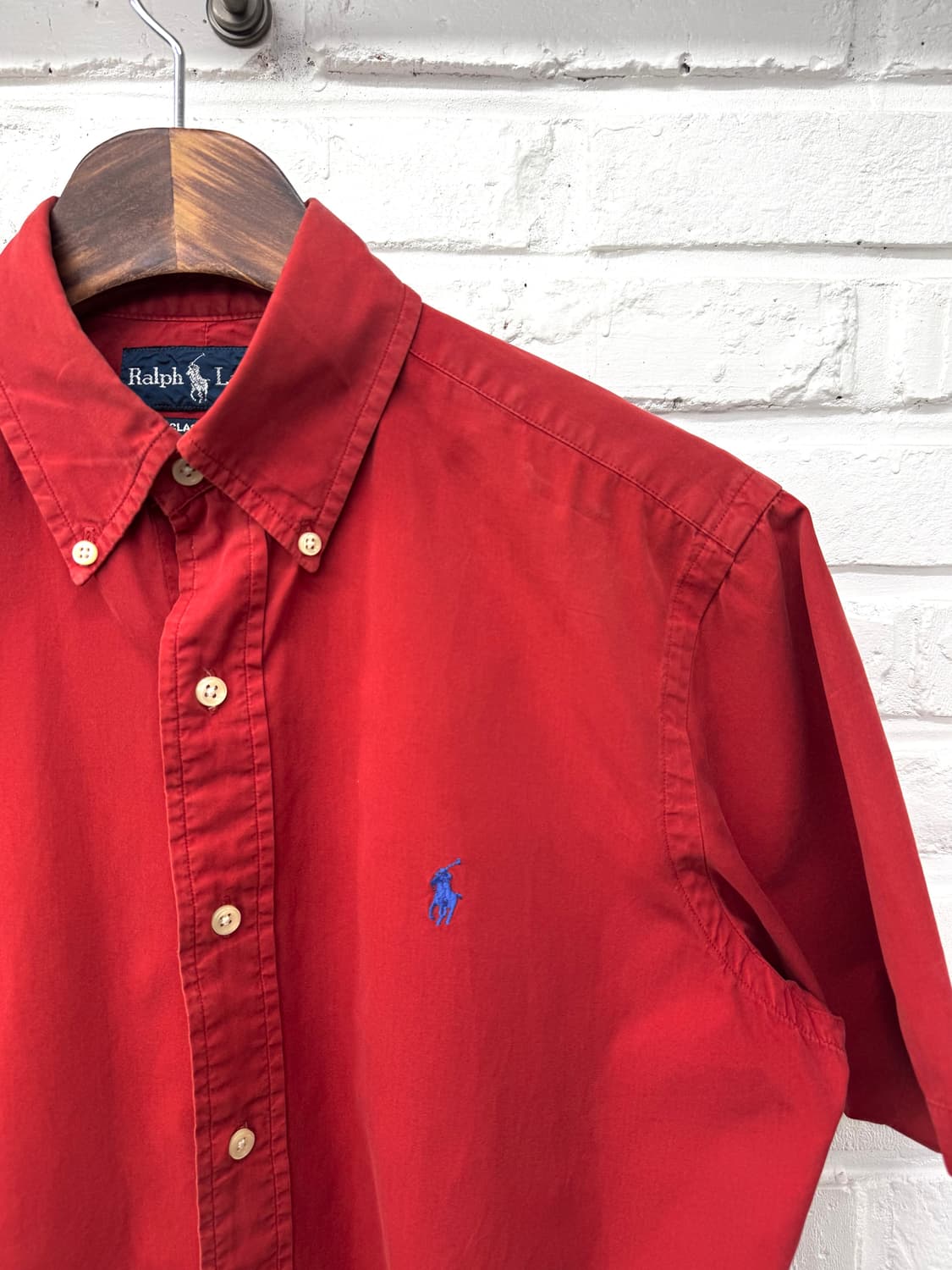 랄프로렌 레드 클래식핏 반팔셔츠 상품이미지4