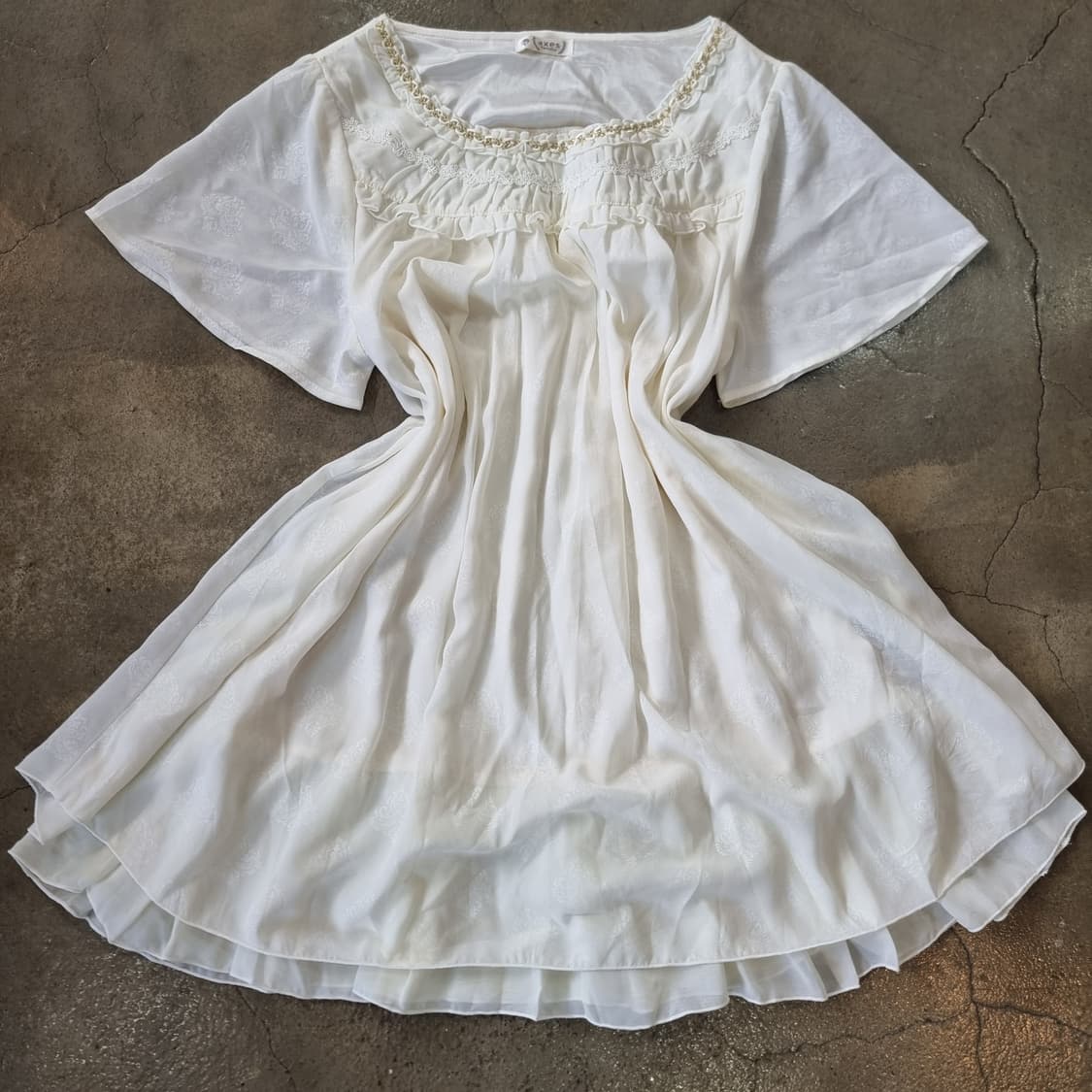 (axes femme 악세즈 팜므) 아이보리 프릴 원피스 상품이미지7