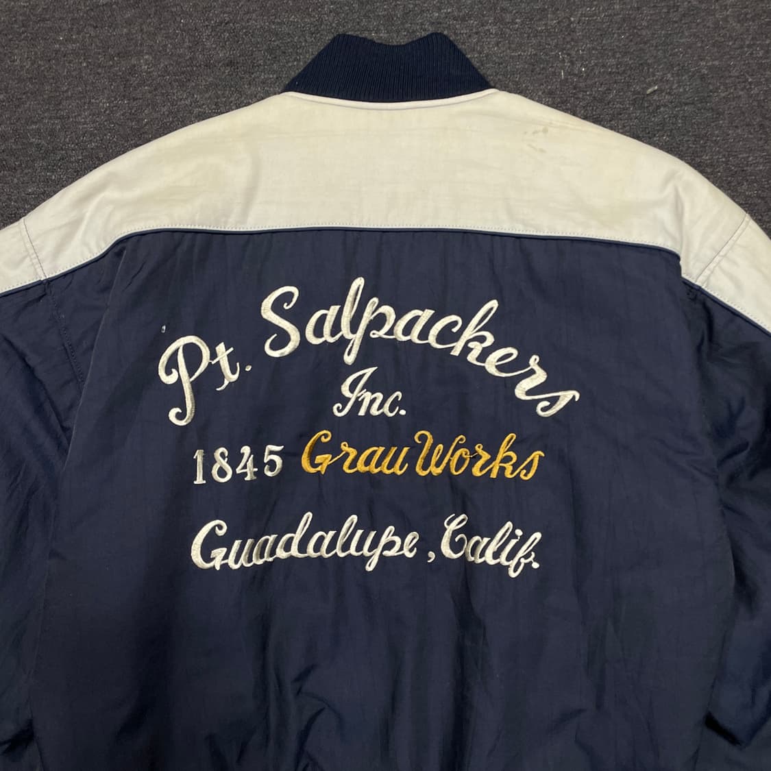 90s GRAUWORKS 자수 워크자켓 올드스쿨 점퍼 L XL 상품이미지2