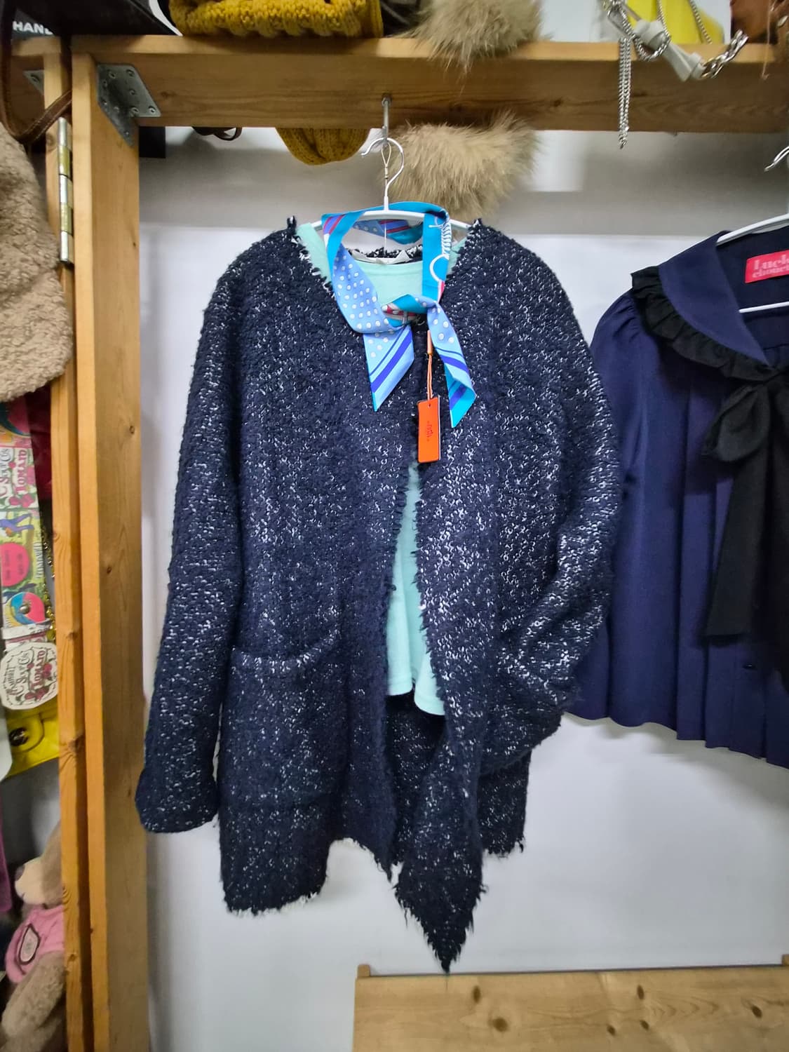 아떼바네사브루노 알파카 헤어리 니트 아우터 상품이미지1