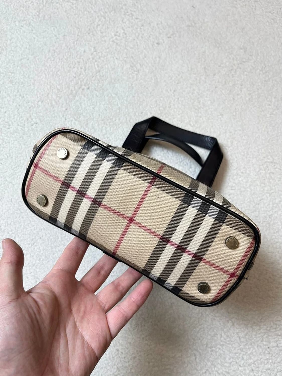 버버리 00's 가죽 트리밍 노바체크 미니 토트백 A1869 상품이미지5