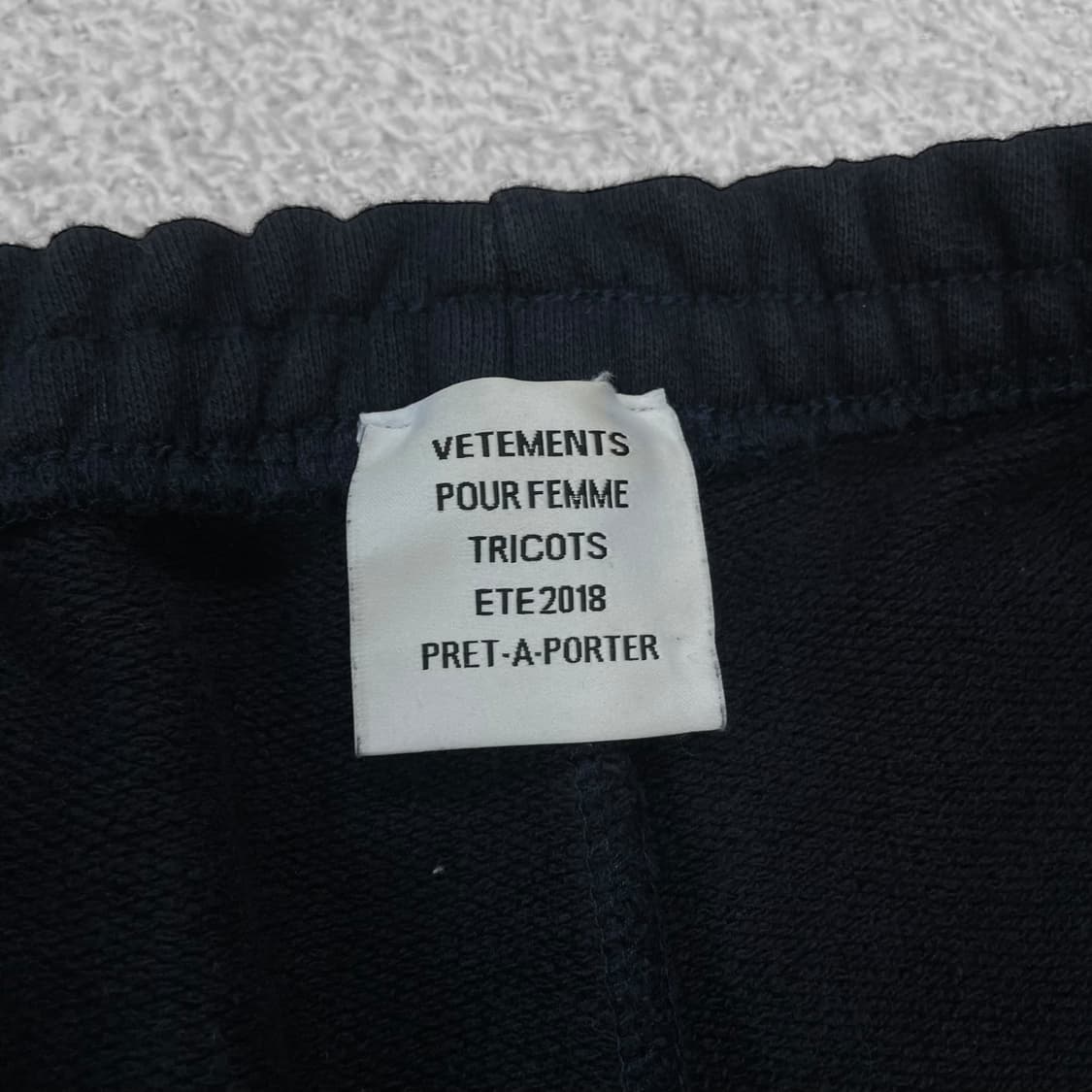 베트멍 Vetements 사이드 로고 스웨트 팬츠 네이비 상품이미지3